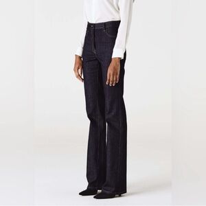 Nili Lotan Dark Blue Flare Jeans